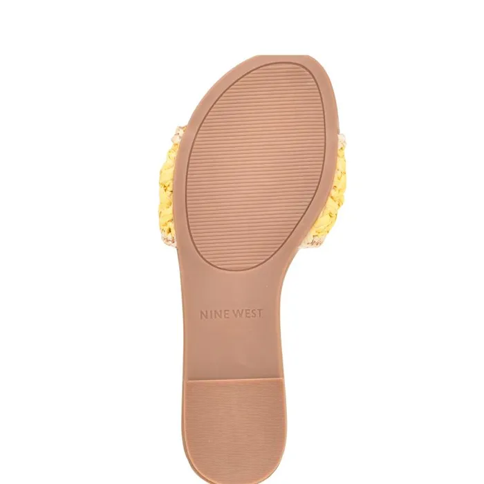 Beehiv Slide Sandals Yellow Women Nine West Sandals