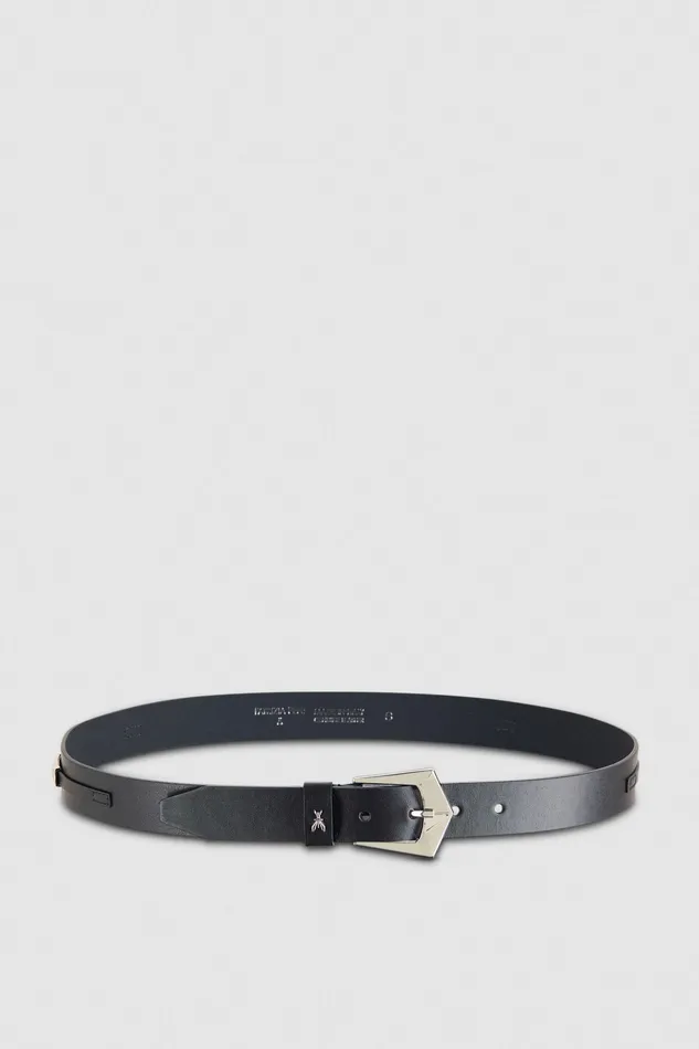 Belts Women Patrizia Pepe Leather Belt Nero