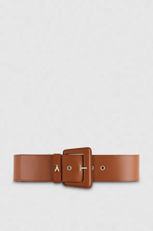 Belts Women Patrizia Pepe Leather HighWaisted Belt New Cuoio
