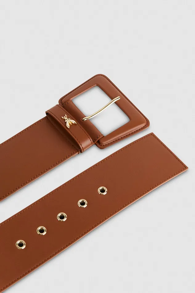 Belts Women Patrizia Pepe Leather HighWaisted Belt New Cuoio