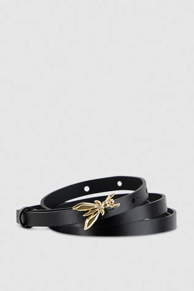 Belts Women Patrizia Pepe LowWaist Leather Belt Nero