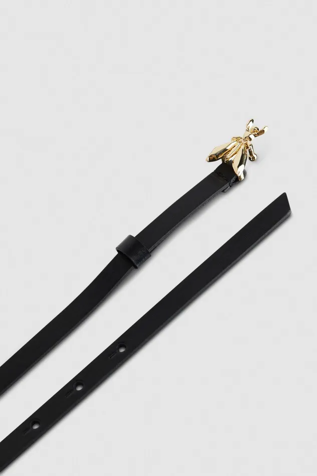 Belts Women Patrizia Pepe LowWaist Leather Belt Nero