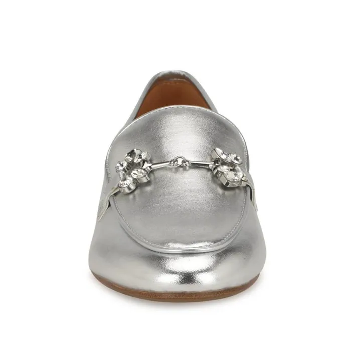 Bennit Casual Loafers Silver Women Nine West Flats and Loafers
