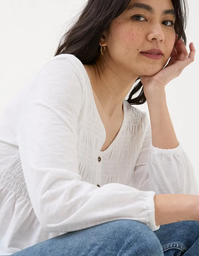 Beth Tunic White Women FatFace Tops and TShirts