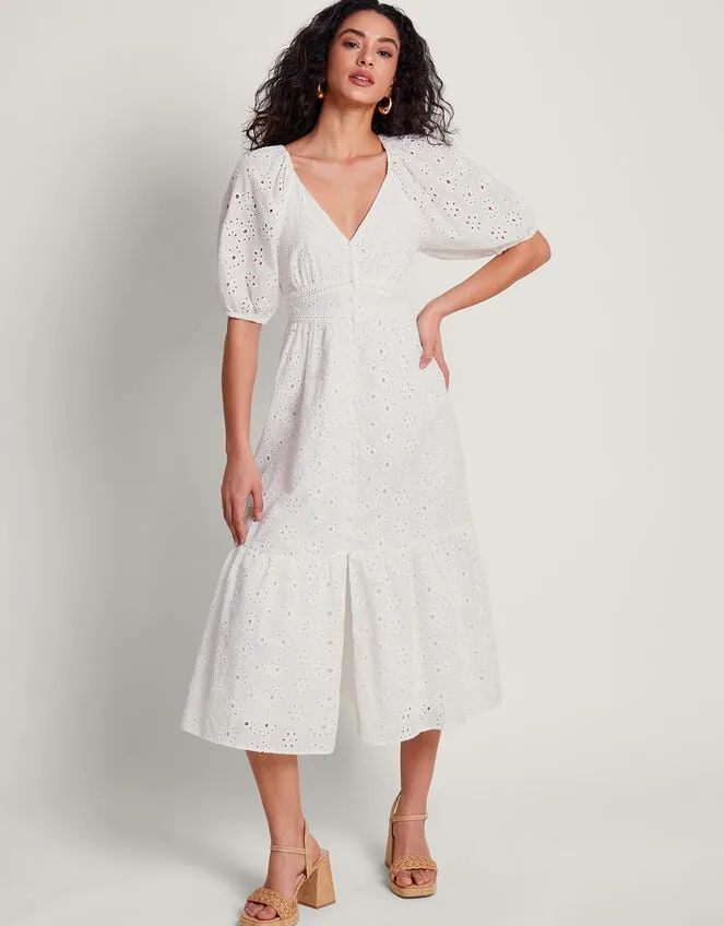 Bettie Broderie Dress White Women Monsoon Dresses