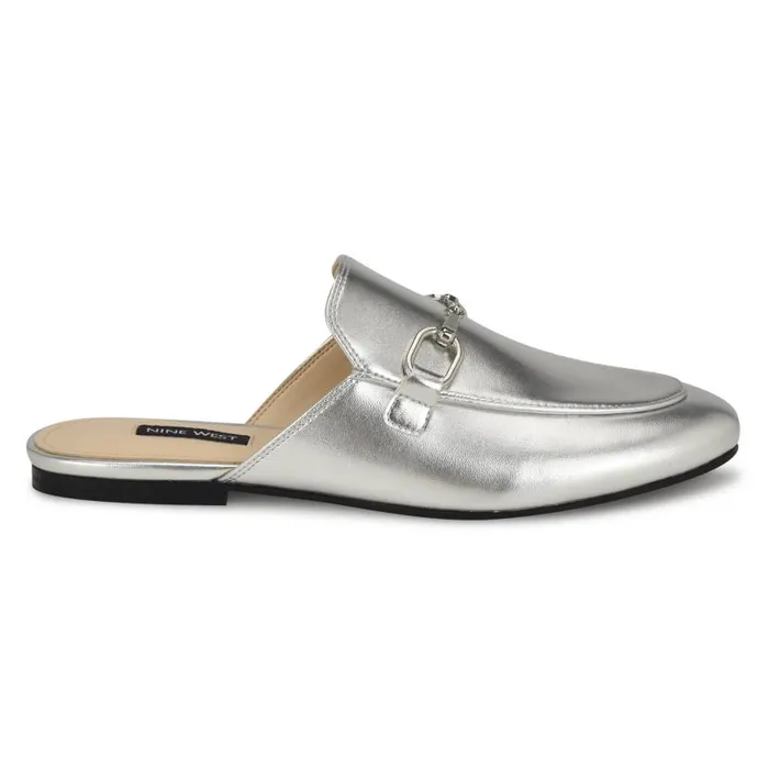 Bhalya Loafer Mules Silver Women Nine West Mules