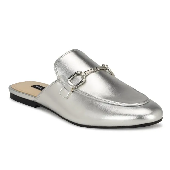 Bhalya Loafer Mules Silver Women Nine West Mules