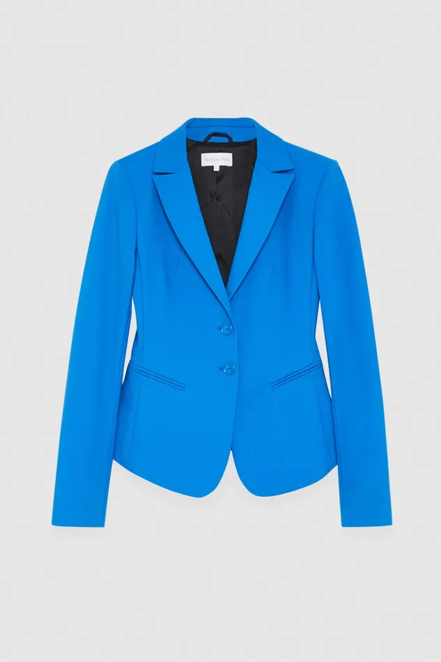 Blazers Women Patrizia Pepe 2Button Slim Jacket Blue Soul