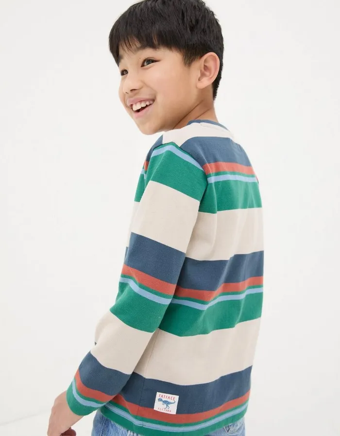 Block Stripe Jersey TShirt Multi Boys FatFace TShirts and Polos