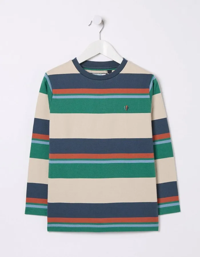 Block Stripe Jersey TShirt Multi Boys FatFace TShirts and Polos