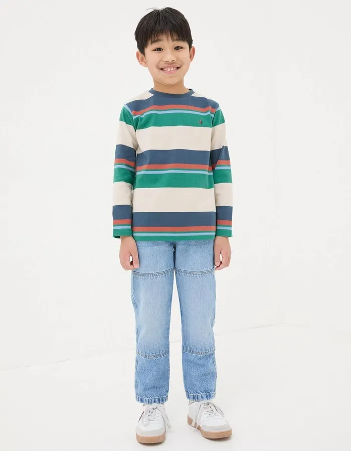 Block Stripe Jersey TShirt Multi Boys FatFace TShirts and Polos