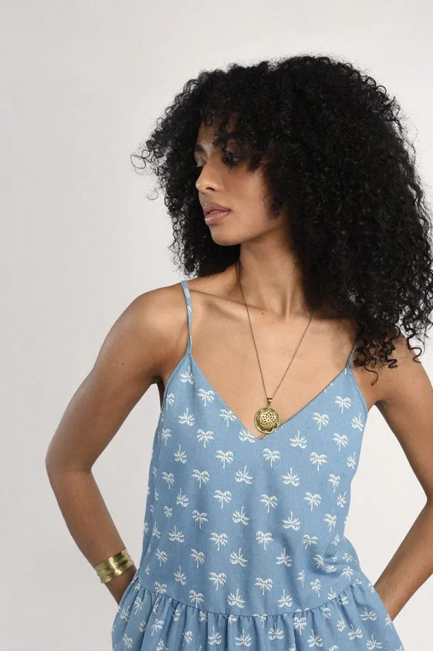 Blue Peplum Top BLUE LILOO Women Molly Bracken Tops