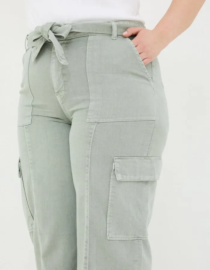 Bodi Belted Cargo Trouser Sage Green Women FatFace Trousers and Leggings