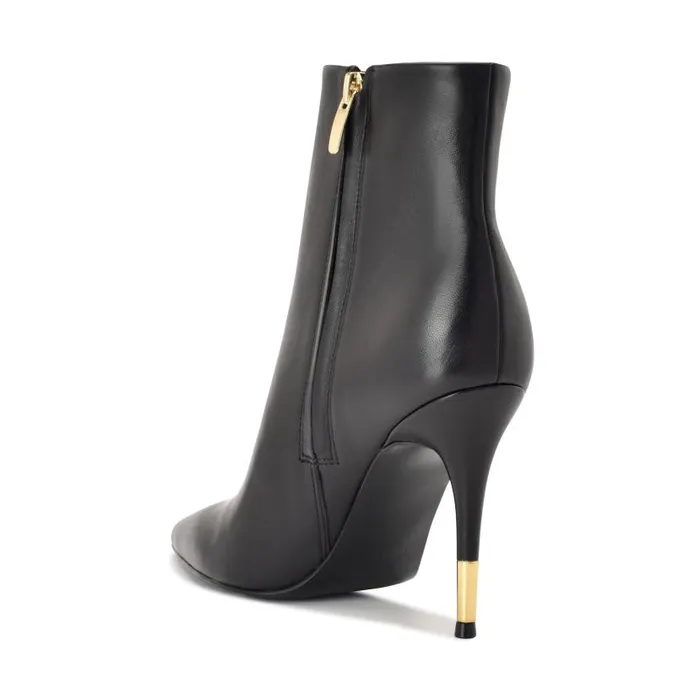 Bolana Dress Booties Black Leather Women Nine West Heels