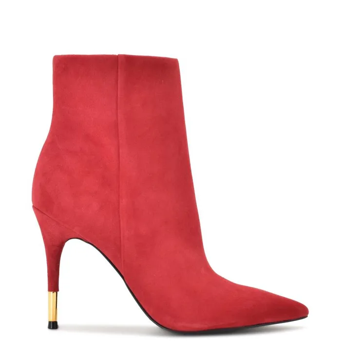 Bolana Dress Booties Red Suede Women Nine West Boots and Booties