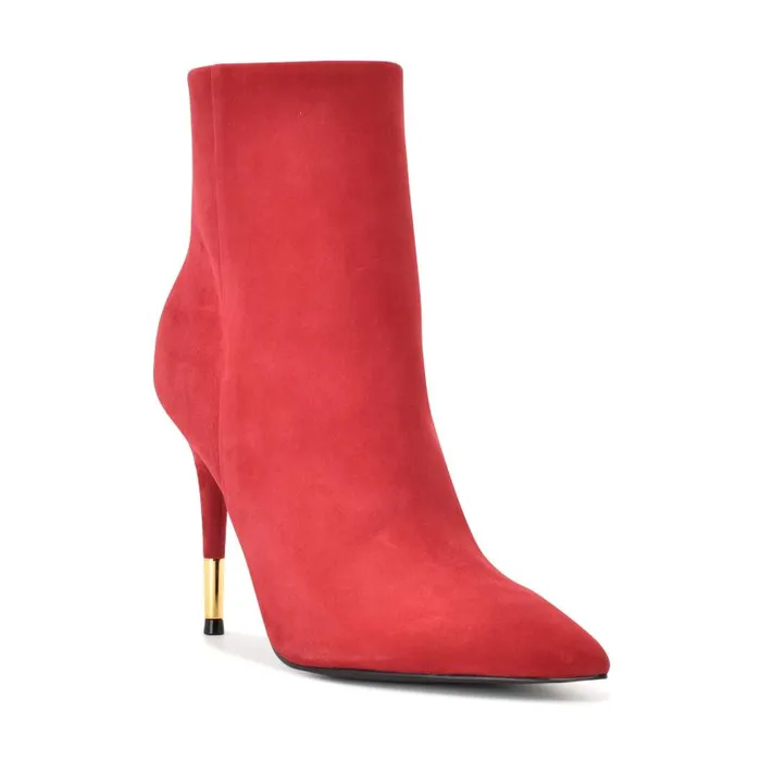 Bolana Dress Booties Red Suede Women Nine West Boots and Booties