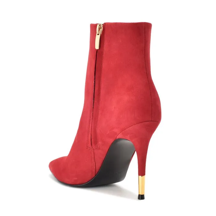Bolana Dress Booties Red Suede Women Nine West Boots and Booties