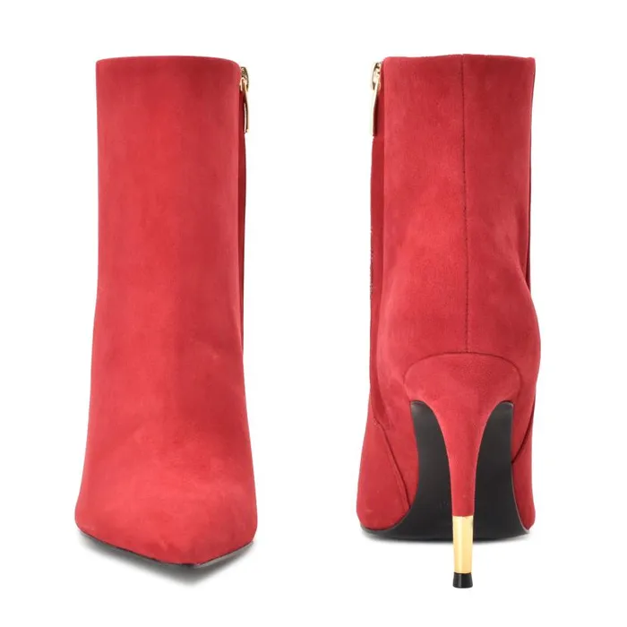 Bolana Dress Booties Red Suede Women Nine West Boots and Booties