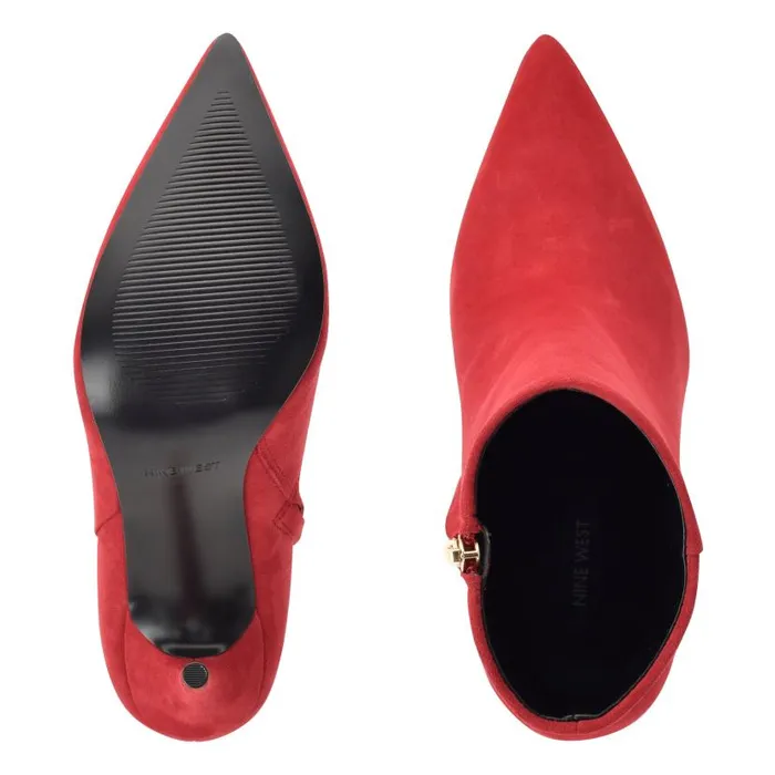 Bolana Dress Booties Red Suede Women Nine West Boots and Booties