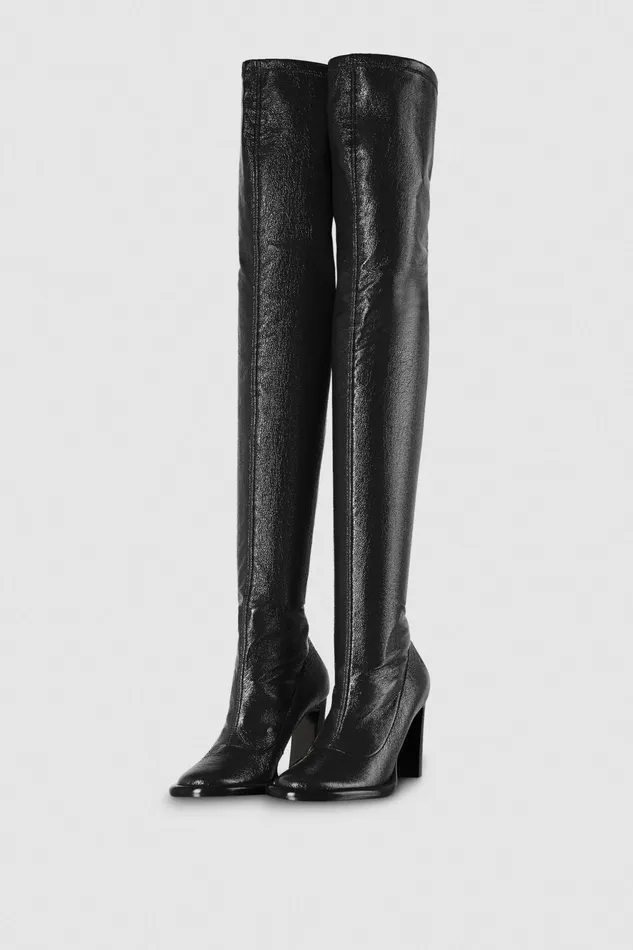 Boots Women Patrizia Pepe Heeled Boots Black Vinyl