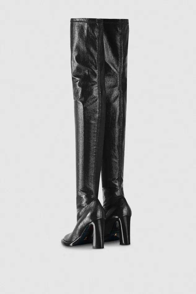 Boots Women Patrizia Pepe Heeled Boots Black Vinyl