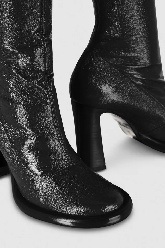 Boots Women Patrizia Pepe Heeled Boots Black Vinyl