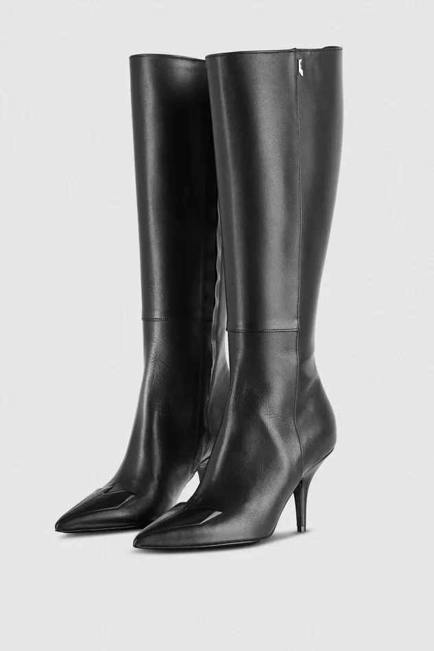 Boots Women Patrizia Pepe Heeled Leather Boots Nero
