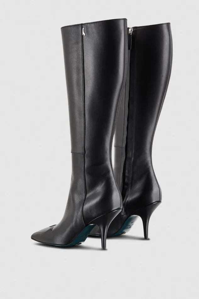 Boots Women Patrizia Pepe Heeled Leather Boots Nero