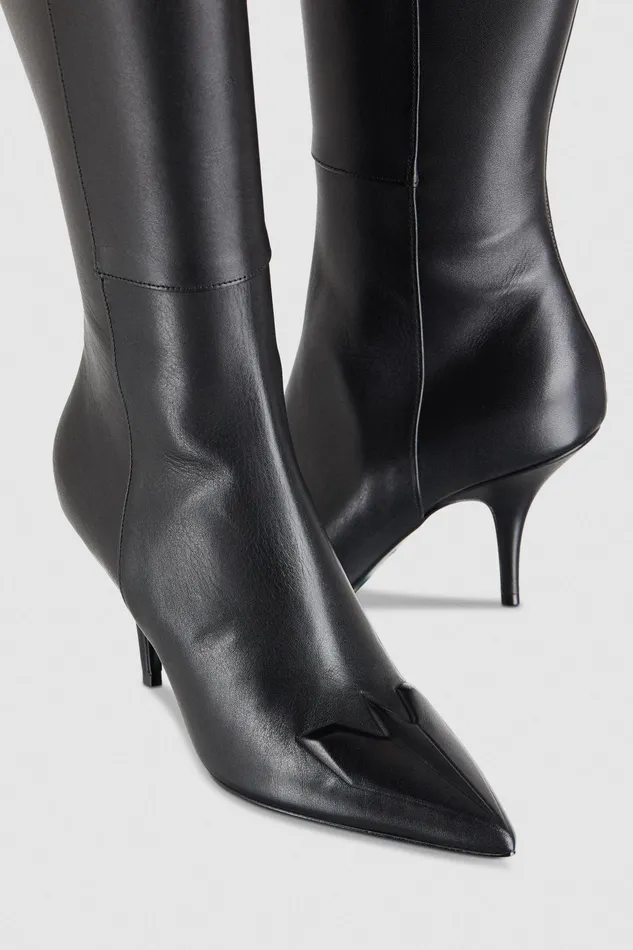 Boots Women Patrizia Pepe Heeled Leather Boots Nero