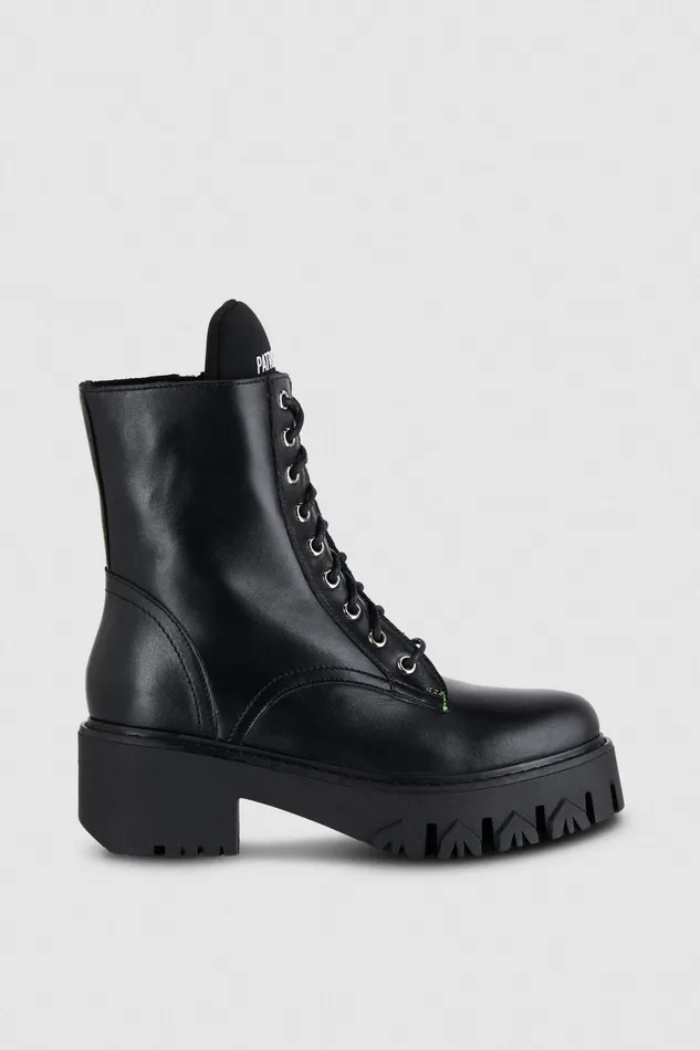 Boots Women Patrizia Pepe LaceUp Biker Boots Nero