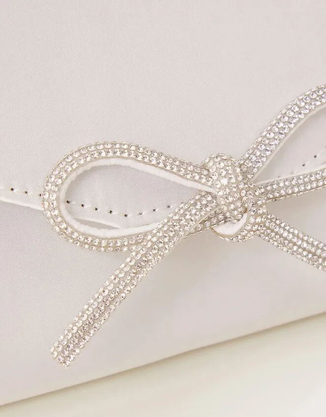Bow Detail Satin Clutch Women Monsoon Bags and Purses