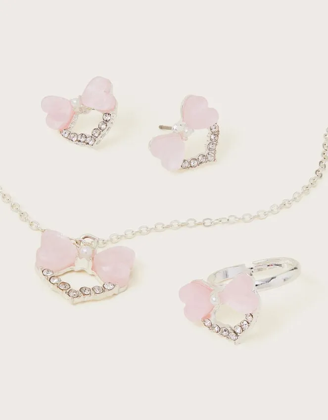 Bow Heart Jewellery Set Children Monsoon Girls039 Jewellery
