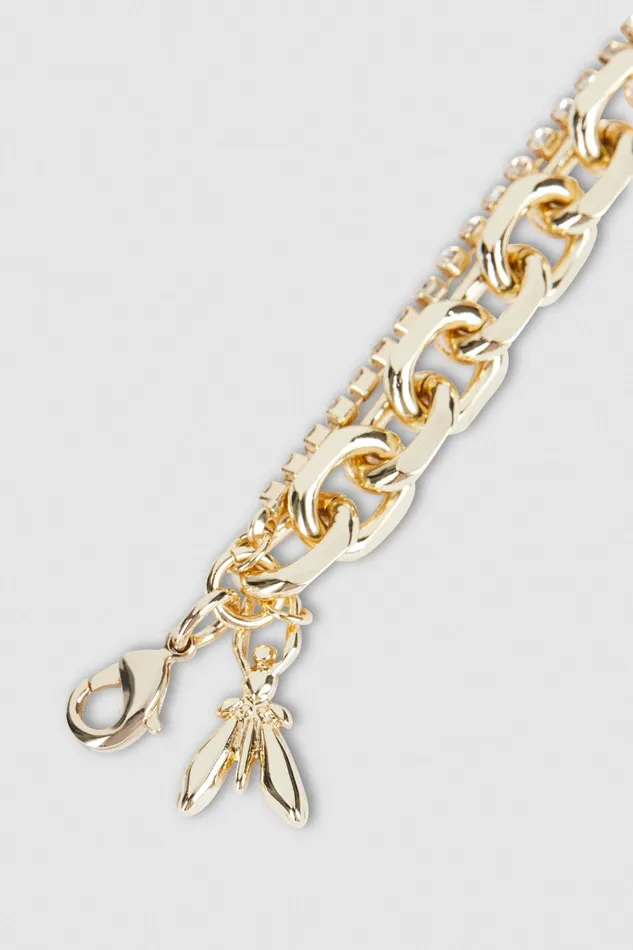 Bracelets Women Patrizia Pepe Fly Diamond Brass Chain Bracelet Gold Crystal