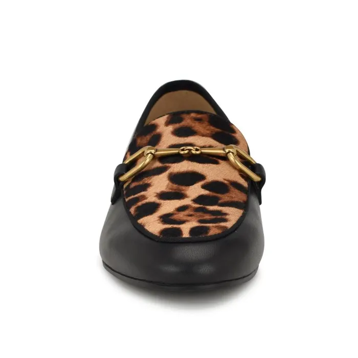 Brayci Casual Loafers Blackleopard Women Nine West Flats and Loafers