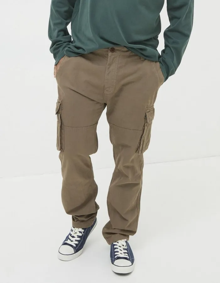 Breakyard Cargo Trousers Dark Natural Men FatFace Trousers and Chinos