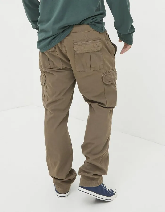 Breakyard Cargo Trousers Dark Natural Men FatFace Trousers and Chinos