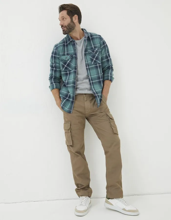 Breakyard Cargo Trousers Dark Natural Men FatFace Trousers and Chinos