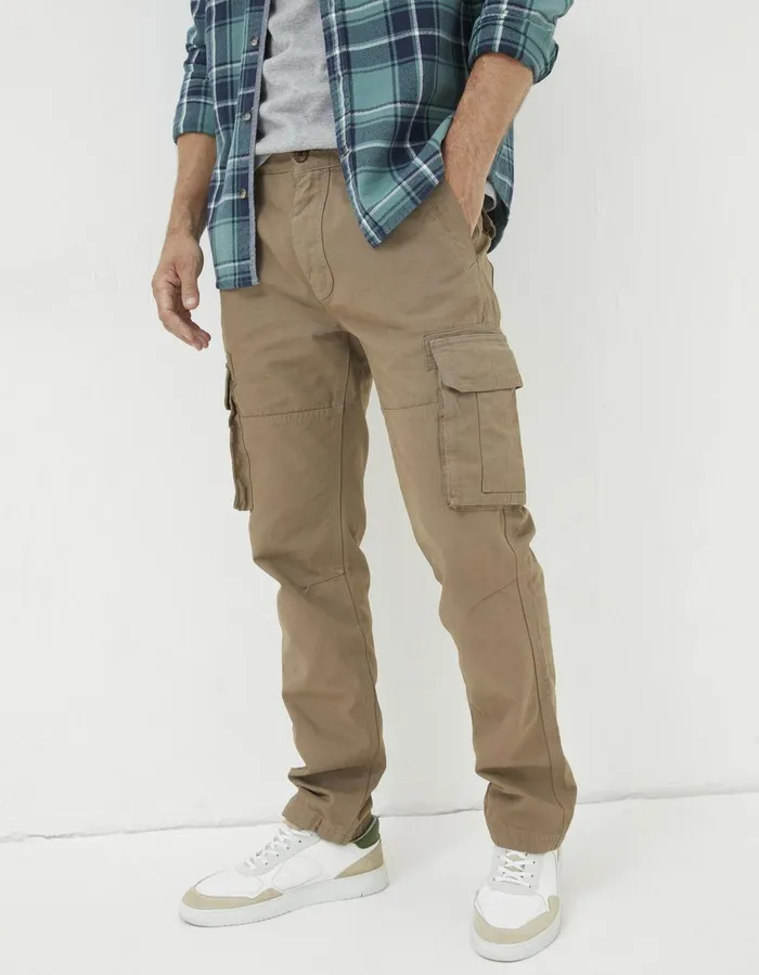 Breakyard Cargo Trousers Dark Natural Men FatFace Trousers and Chinos