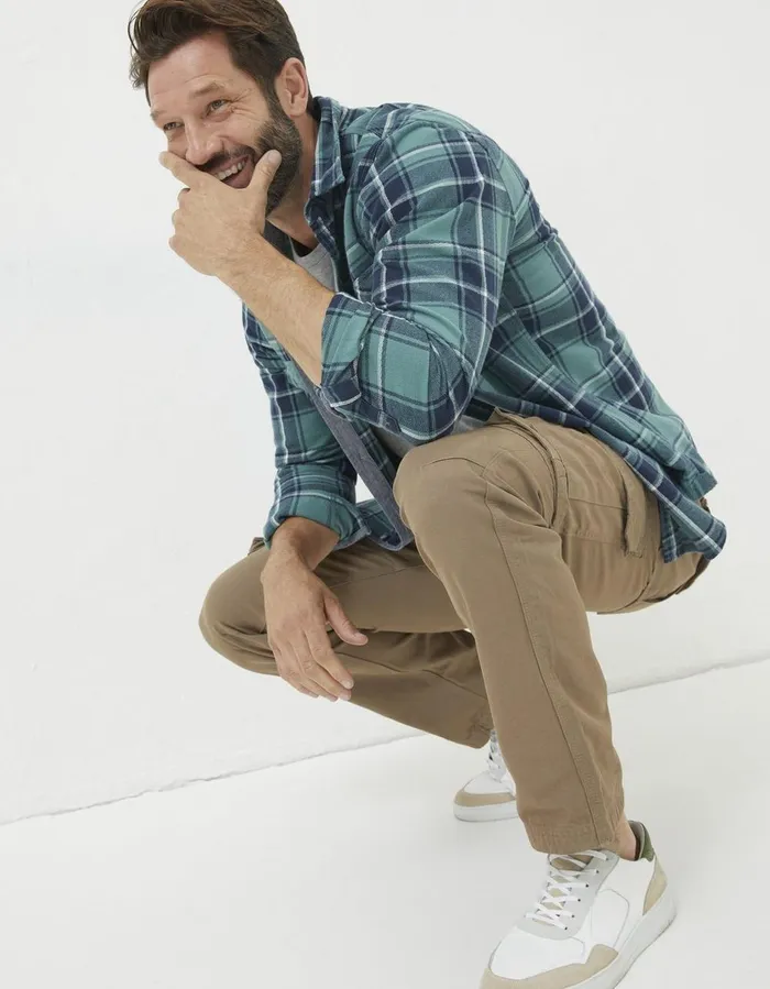 Breakyard Cargo Trousers Dark Natural Men FatFace Trousers and Chinos