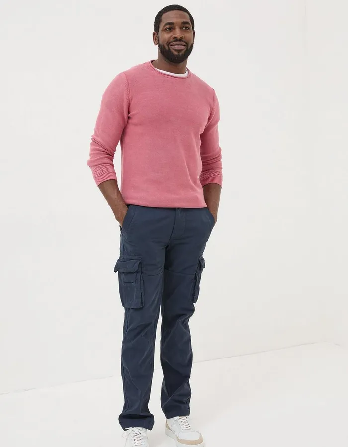 Breakyard Cargo Trousers Navy Men FatFace Trousers and Chinos