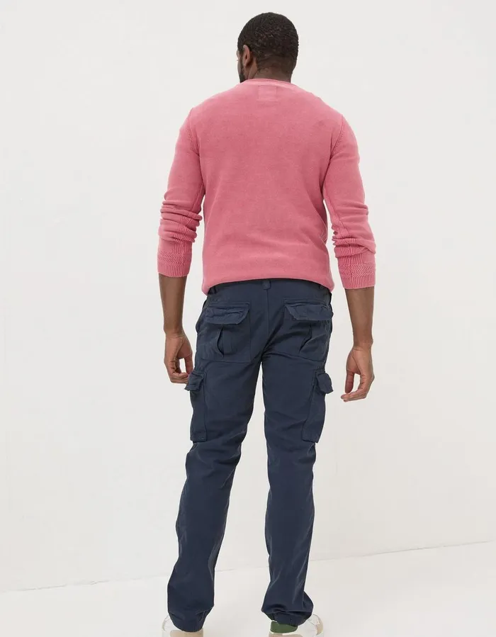 Breakyard Cargo Trousers Navy Men FatFace Trousers and Chinos