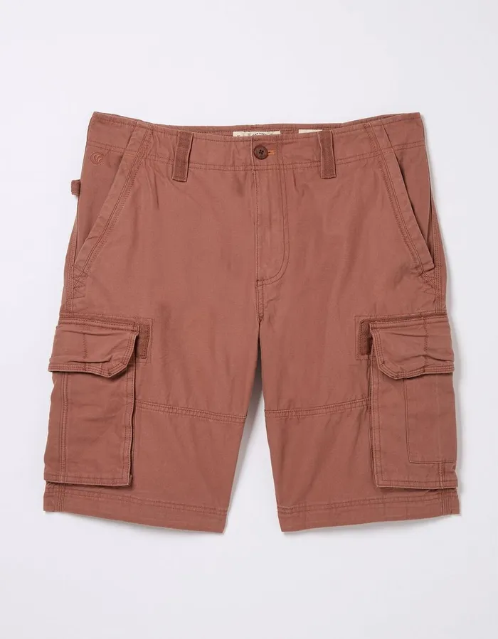 Breakyard Organic Cotton Cargo Shorts Washed Red Men FatFace Shorts