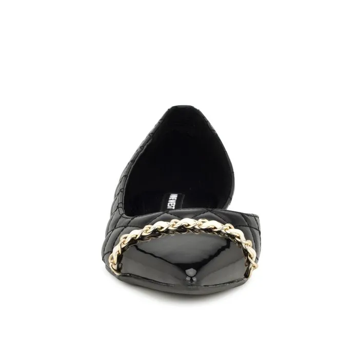 Breza Pointy Toe Casual Flats Black Women Nine West Ballets