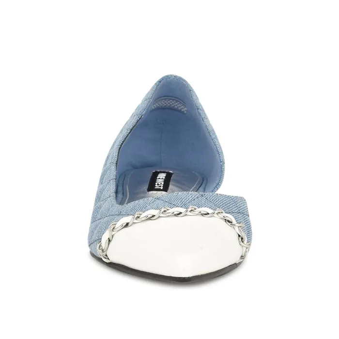 Breza Pointy Toe Casual Flats Denim Women Nine West Ballets