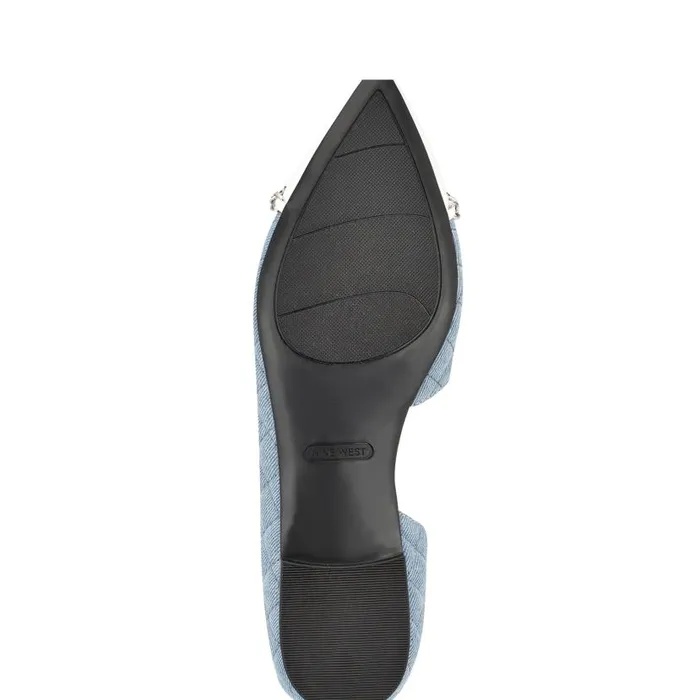 Breza Pointy Toe Casual Flats Denim Women Nine West Ballets