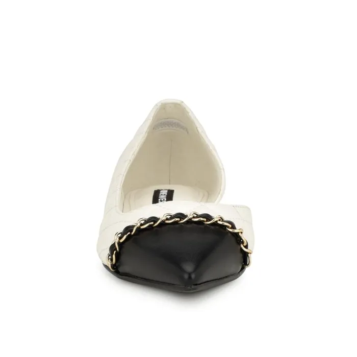 Breza Pointy Toe Casual Flats White Women Nine West Ballets