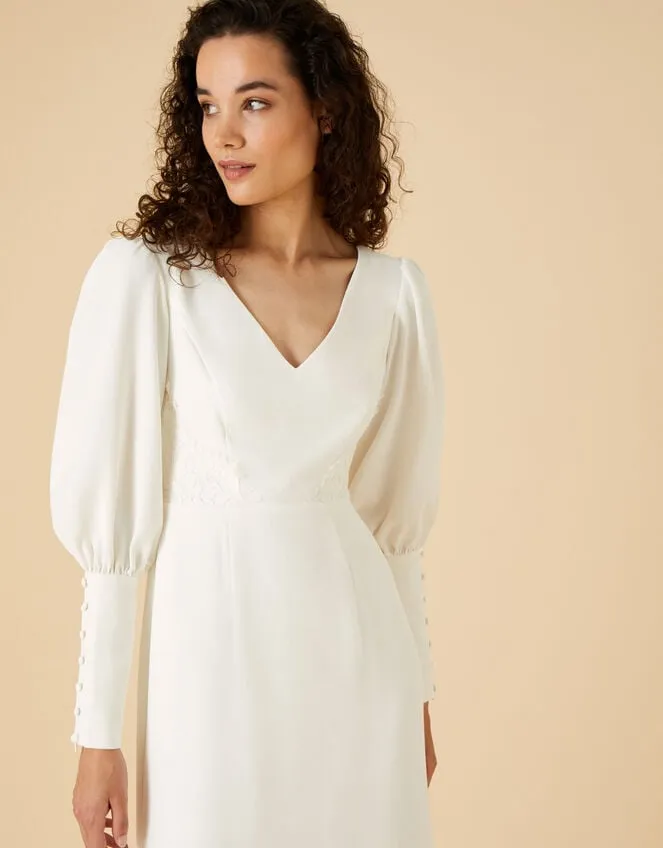 Briana Button Sleeve Bridal Maxi Dress Ivory Women Monsoon Dresses