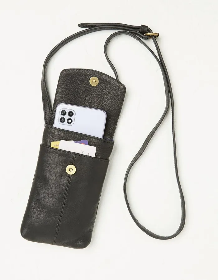 Bronte Bee Phone Bag Black Women FatFace Bags and Purses