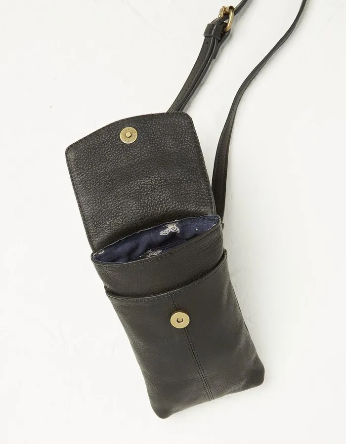 Bronte Bee Phone Bag Black Women FatFace Bags and Purses