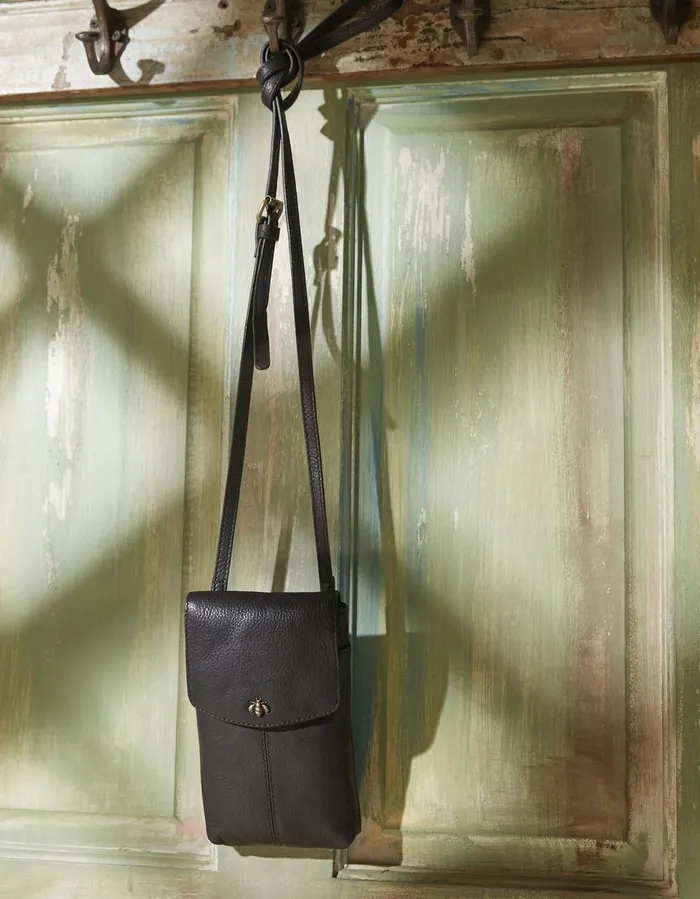 Bronte Bee Phone Bag Black Women FatFace Bags and Purses